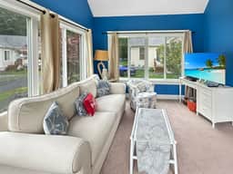 Seaglass Village Unit 182: 2BR in Wells, featuring a King bed and bunk beds for 4 guests.