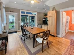 Seaglass Village Unit 182: 2BR in Wells, featuring a King bed and bunk beds for 4 guests.